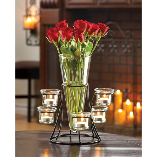 Circular Candle Stand With Vase